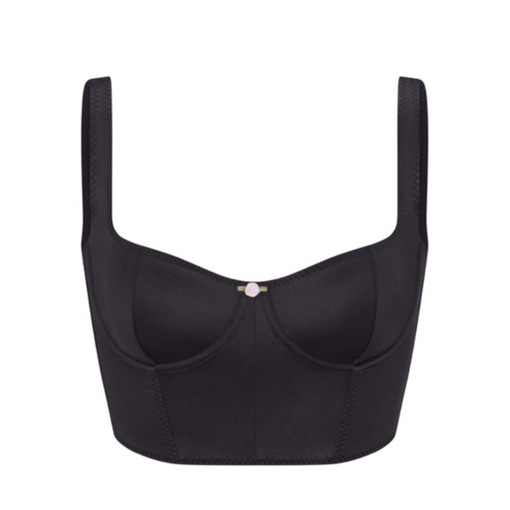 BNWT Skims Stretch Satin Corset Onyx S
